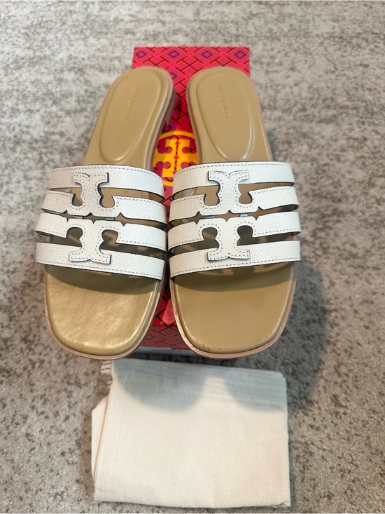 Tory Burch Shoes - Tory Burch Women's Ines Cage Slide Leather Sandals 9